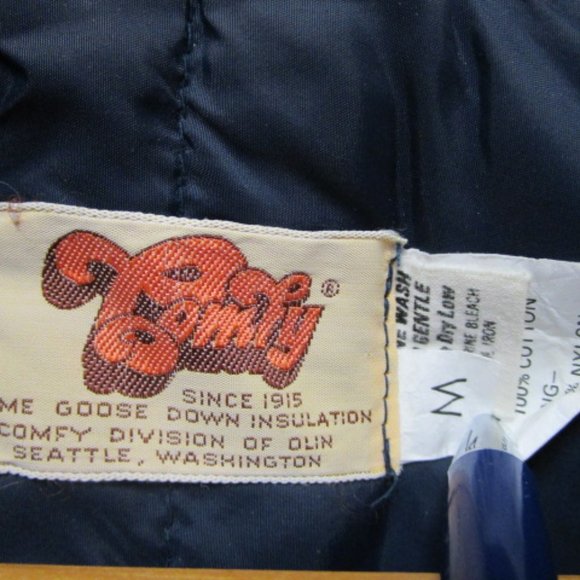 Vintage COMFY Men's Goose Down Denim Shirt Jacket - Picture 2 of 3